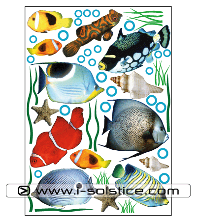 Planche Stickers Aquarium