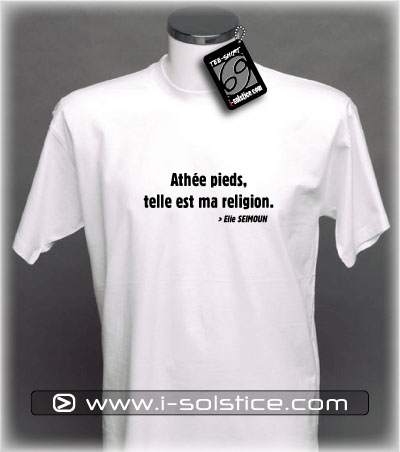 Tee-Shirt citation Athée Pieds...